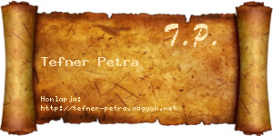 Tefner Petra névjegykártya